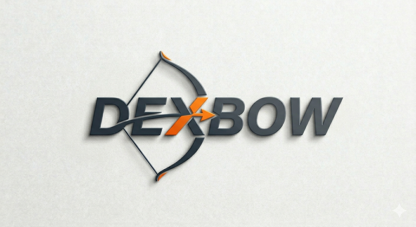 Dexbow logo — a drawn bow forming the letter D
